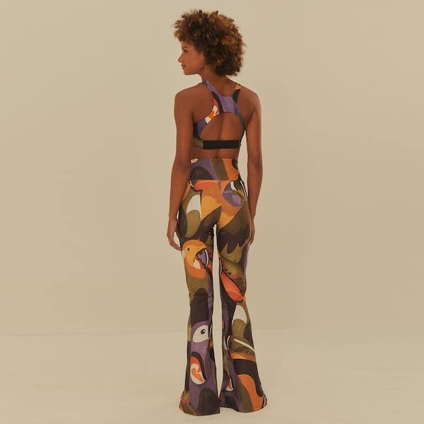 Vista 2 Calça Feminina Farm Flare Voo Doce FARM PRETO/AZUL