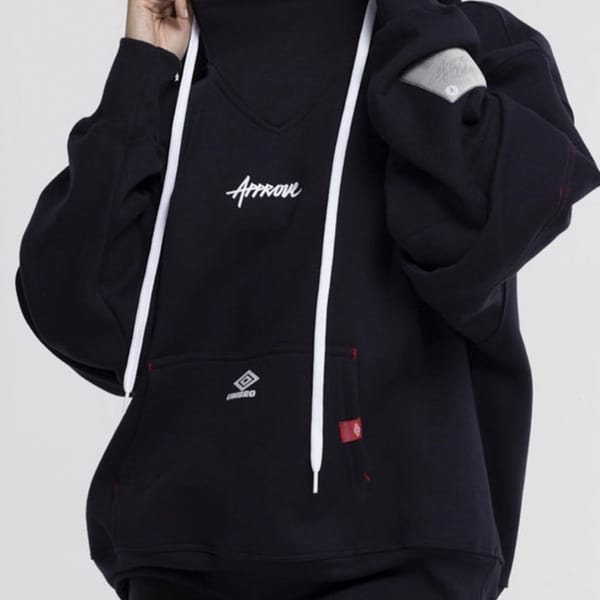 Vista 2 Blusa de Moletom Approve X Umbro com Capuz Oversized Umbro AZUL ESCURO