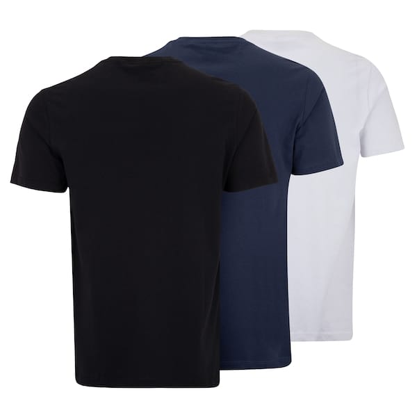 Vista 2 Kit de Camisetas Masculina Oxer Antiodor 3 Unidades Oxer PRETO/AZUL ESC