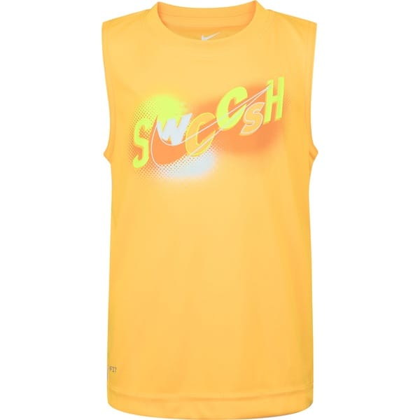 Vista 2 Conjunto Infantil Nike Dri-Fit Regata + Bermuda Hazy Rays Nike LARANJA