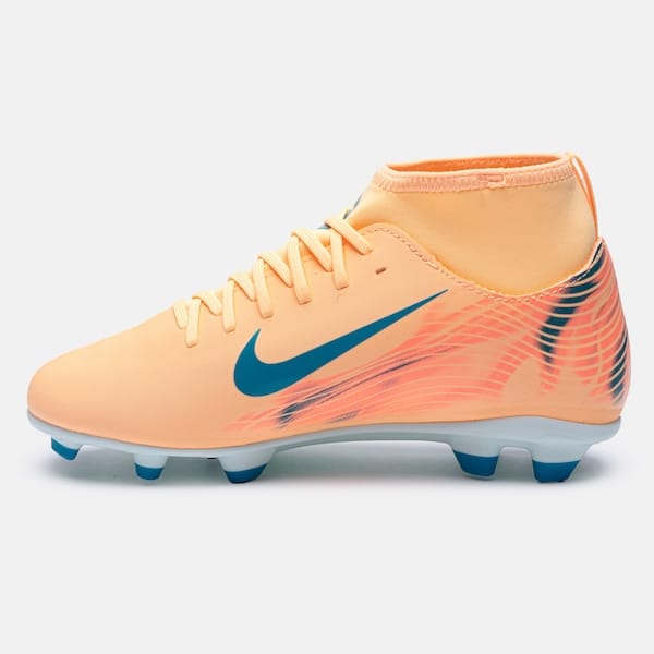 Vista 2 Chuteira de Campo Júnior Nike Mercurial Superfly 10 Club Kylian Mbappé Nike LARANJA/AZUL