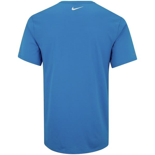 Vista 2 Camiseta Masculina Nike Manga Curta Dri-Fit Rise 365 RU Nike AZUL CLARO