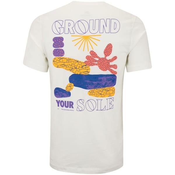 Vista 2 Camiseta Masculina Nike Manga Curta Sportswear Heritage Branding Open Nike BRANCO