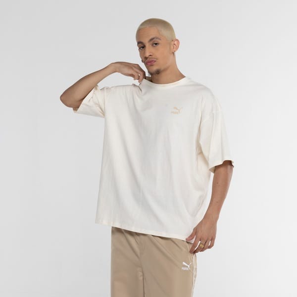 Vista 2 Camiseta Puma Manga Curta Better Classics Oversized Puma OFF WHITE