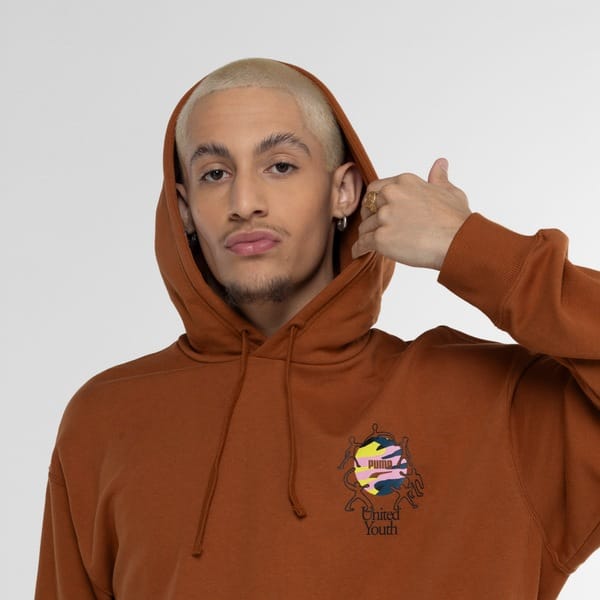 Vista 2 Blusa de Moletom Puma com Capuz Downtown Graphic Hoodie Puma MARROM