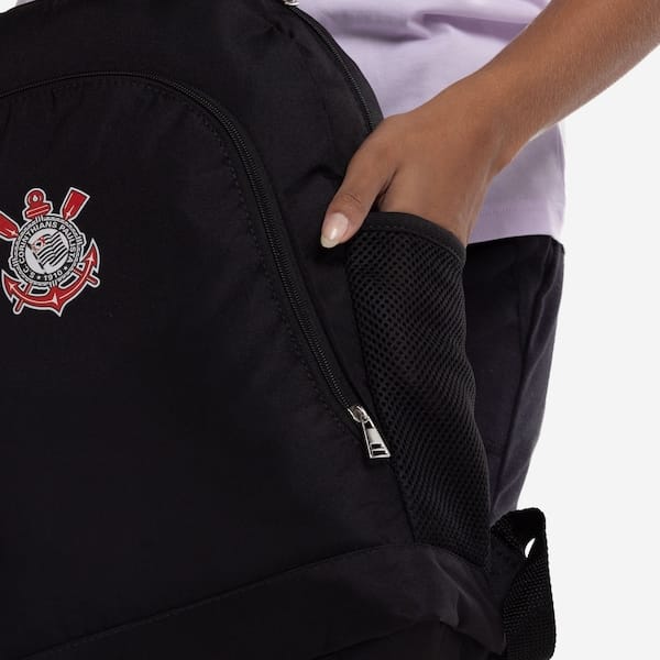 Vista 2 Mochila do Corinthians Esportiva RODRIGO SANCHES PRETO