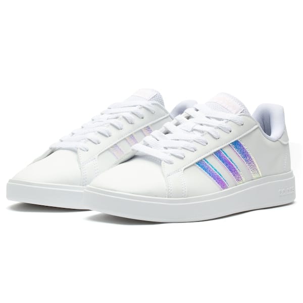 Vista 2 Tênis adidas Grand Court Base 2.0 Feminino Adidas BRANCO/ROSA