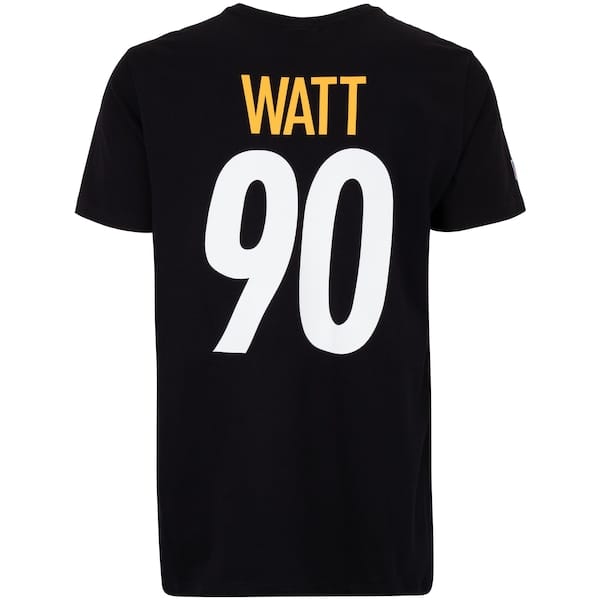 Vista 2 Camiseta do Pittsburgh Steelers NFL Masculina Player Watt NF019 NFL PRETO
