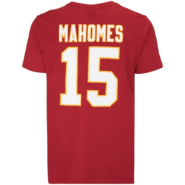 Vista 2 Camiseta do Kansas City Chiefs NFL Masculina Player Mahomes NF022 NFL VERMELHO