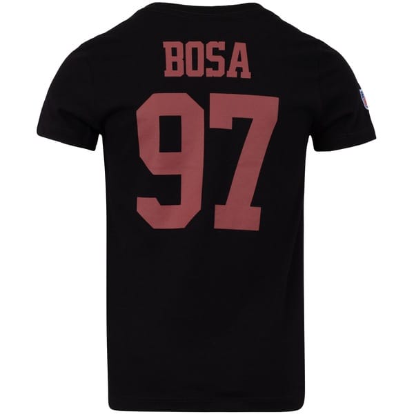 Vista 2 Camiseta do San Francisco 49ers NFL Juvenil Player Bosa NF048 NFL PRETO