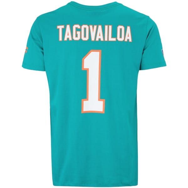Vista 2 Camiseta do Miami Dolphins NFL Masculina Player Tagovailoa NF065 NFL VERDE CLARO