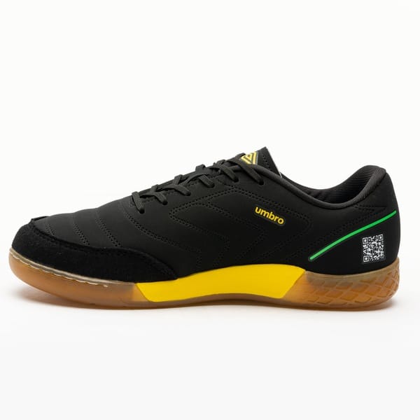 Vista 2 Chuteira de Futsal Umbro Br Adulto Umbro PRETO/VERDE