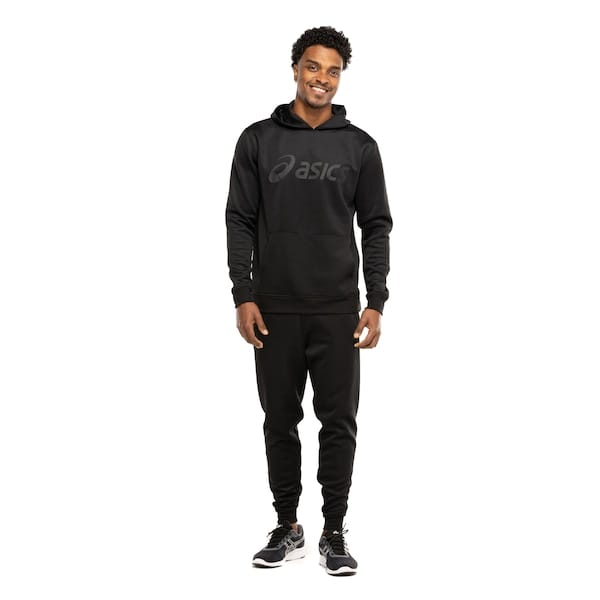 Vista principal Conjunto de Agasalho Masculino ASICS Interlock Fechado ASICS PRETO