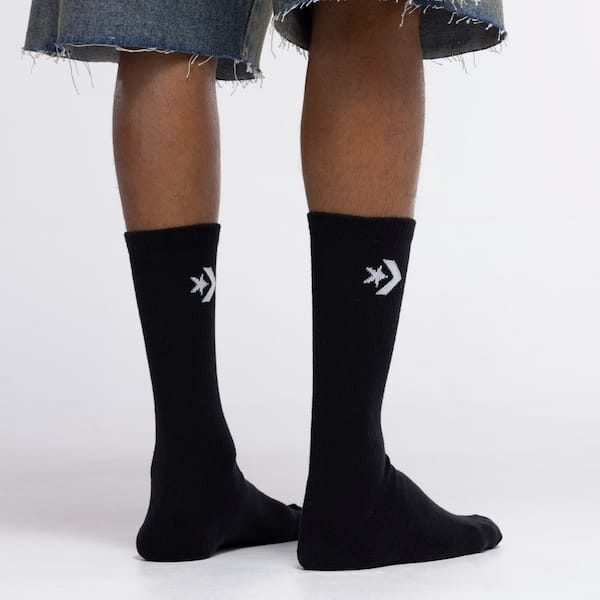Vista 2 Kit de Meia Converse Medium Adulto Converse PRETO