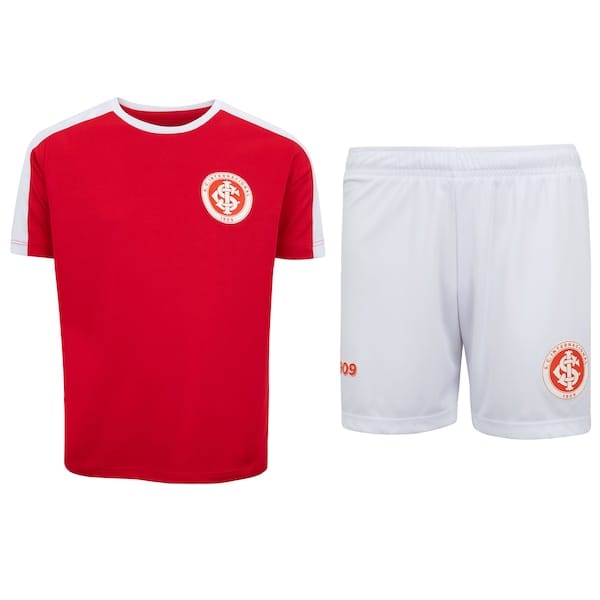 Vista principal Kit de Uniforme do Internacional Colorado Infantil Camiseta + Calção Betel VERMELHO/BRANCO