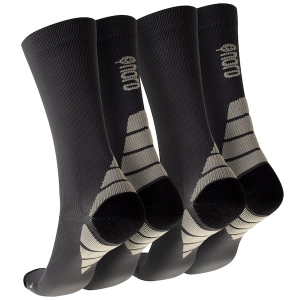 Vista 2 Kit 2 pares de Meias Nord Cano Longo Trilha Tamanho 39-44 Adulto Nord Outdoor CINZA ESC/CINZA CLA