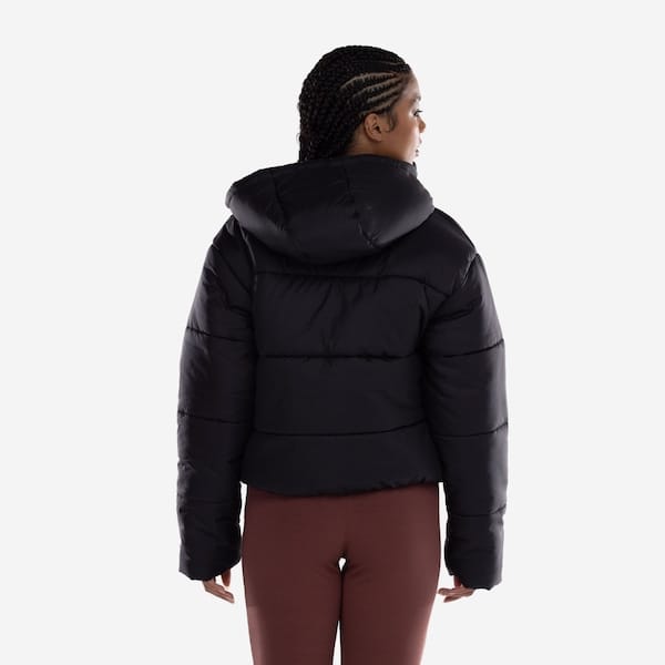 Vista 2 Jaqueta Feminina Nike com Capuz Sportswear Therma-Fit Classic Puffer Nike PRETO