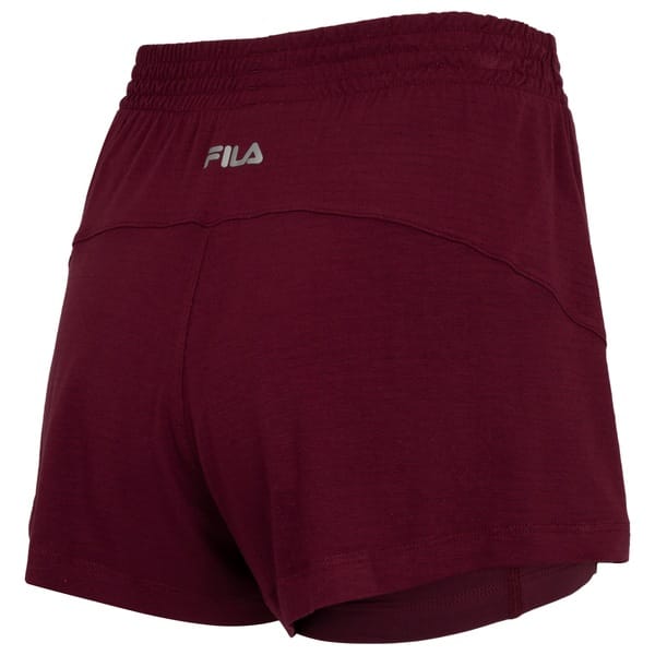 Vista 2 Short Feminino Fila Future Duplo Flow Fila VINHO