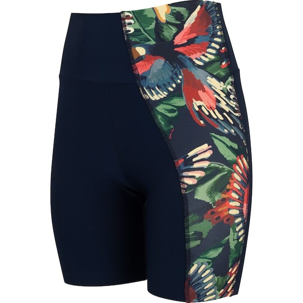 Bermuda Biker Feminina Farm Voo ássaros Cós Médio Média Compressão