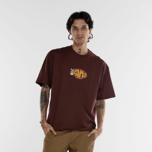 Vista 2 Camiseta Vans Hopper SS Vans MARROM