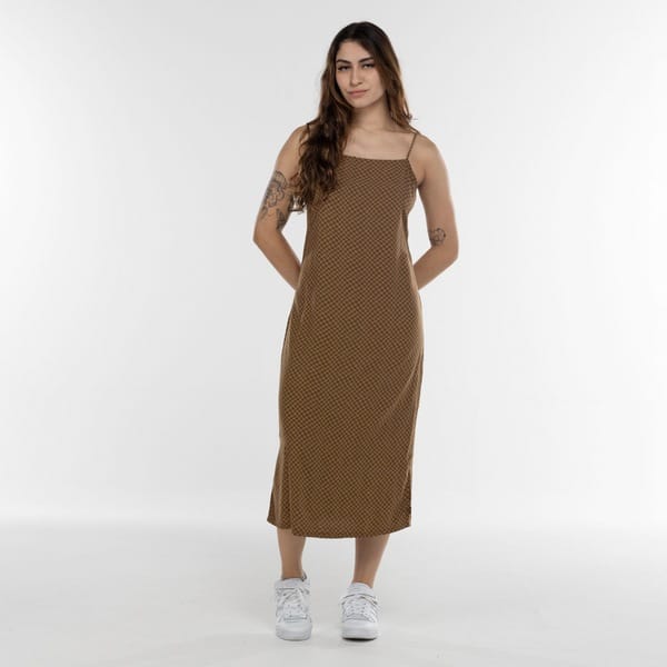 Vista 2 Vestido Vans Camden Slip Dress Vans MARROM
