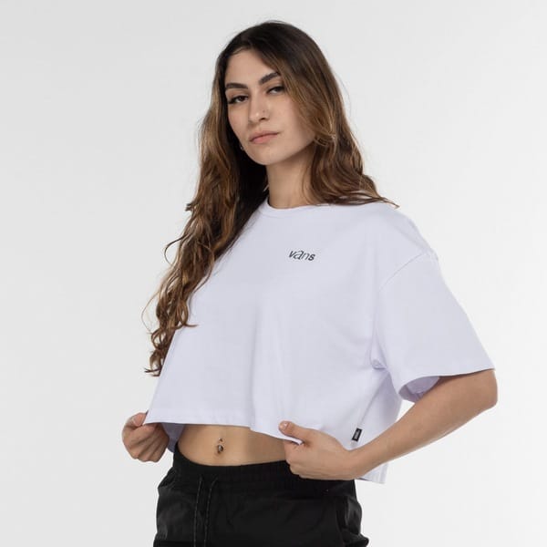 Vista 2 Blusa Cropped Vans Preference Relax Vans BRANCO