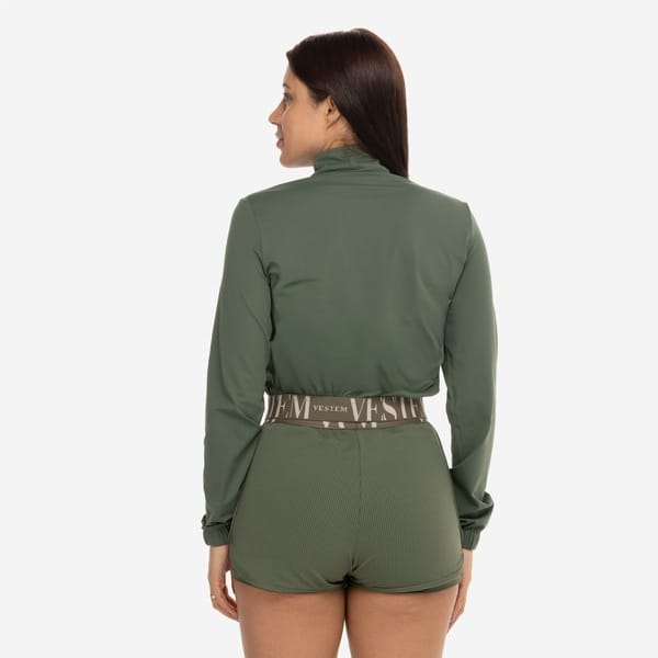 Vista 2 Jaqueta Feminina Push Ups Vestem VERDE