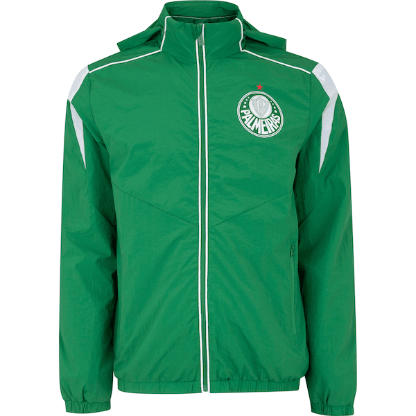 Vista principal Jaqueta Corta-Vento do Palmeiras Betel Masculina Premium Betel VERDE