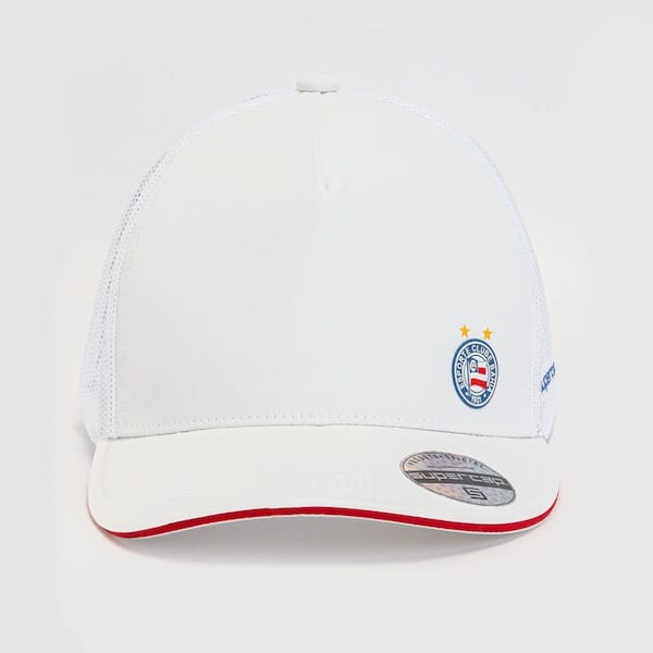 Vista 2 Boné do Bahia Aba Curva Trucker Snapback Supercap Adulto Super Cap BRANCO