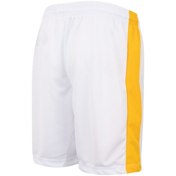 Vista 2 Calção do Real Madrid Braziline Juvenil Liga braziline BRANCO/AMARELO CLARO