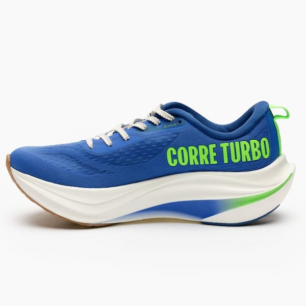 Vista 2 Tênis Unissex Olympikus Corre Turbo OLYMPIKUS AZUL/VERDE