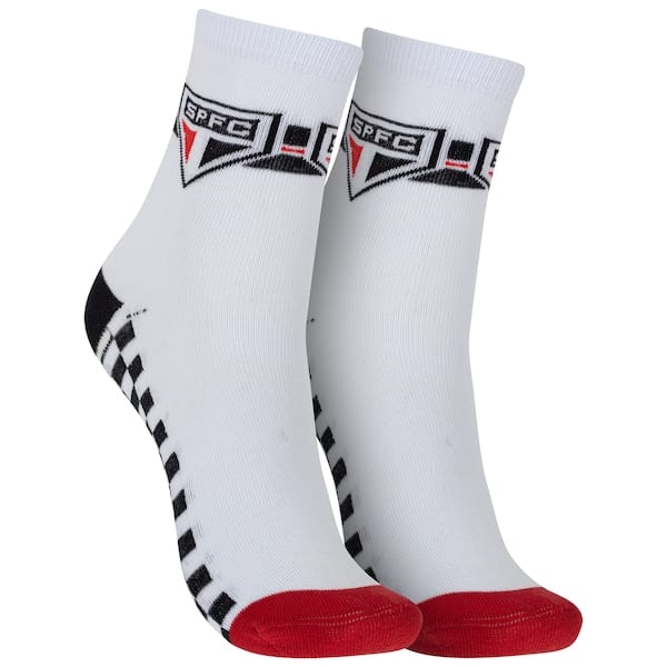 Vista principal Kit de Meias do São Paulo Rikam Soquete Tamanho 29 ao 33 Rikam BRANCO