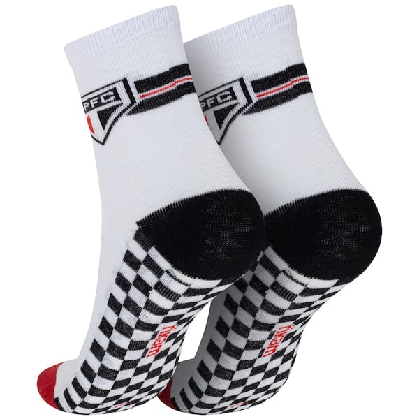 Vista 2 Kit de Meias do São Paulo Rikam Soquete Tamanho 29 ao 33 Rikam BRANCO
