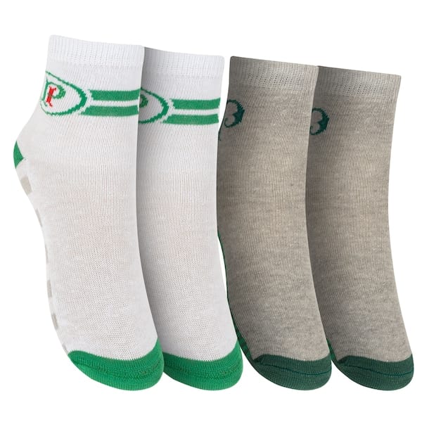 Vista principal Kit de Meias do Palmeiras Rikam Soquete Tamanho 25 ao 28 Rikam BRANCO/CINZA CLARO