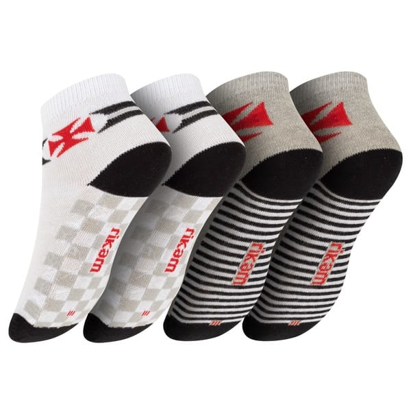 Vista 2 Kit de Meias do Vasco da Gama Rikam Soquete Tamanho 29 ao 33 Rikam BRANCO/CINZA CLARO