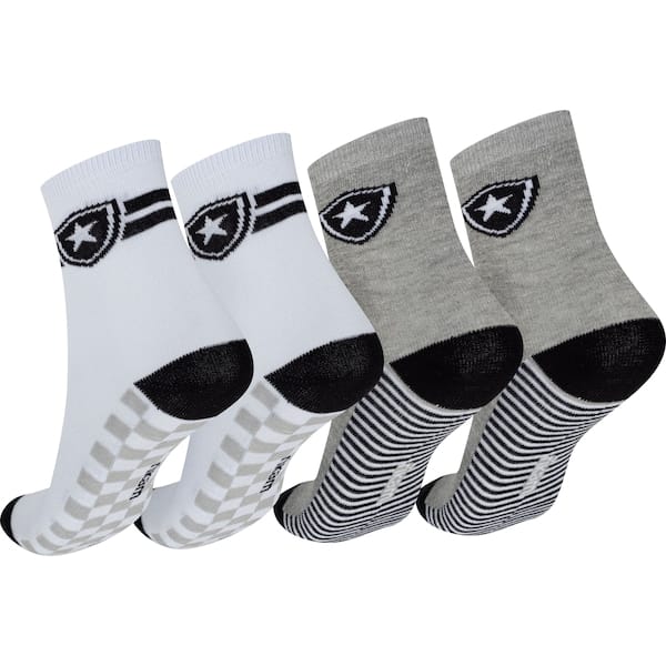 Vista principal Kit de Meias do Botafogo Rikam Soquete Tamanho 29 ao 33 Rikam BRANCO/CINZA CLARO