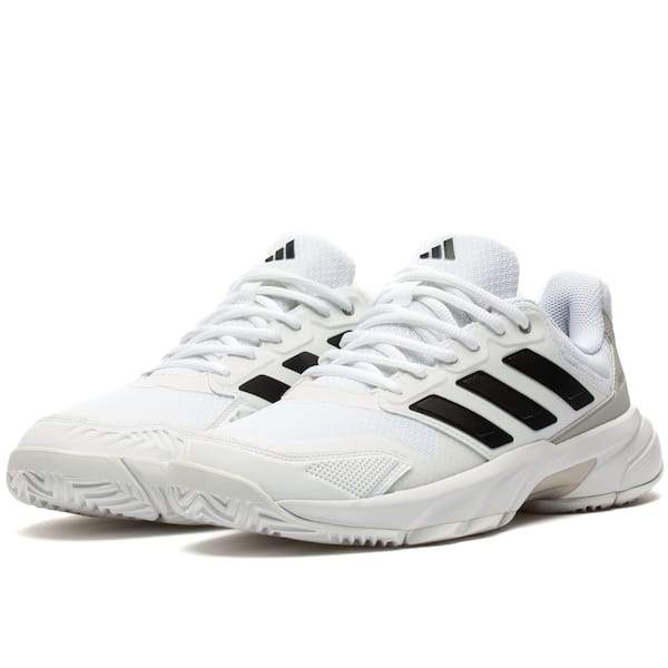 Vista 2 Tênis adidas Court Jam Control 3 Masculino Adidas BRANCO/PRETO