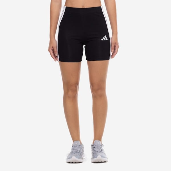 Vista 2 Bermuda Feminina adidas Biker Adidas BRANCO/PRETO