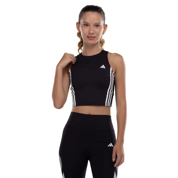 Blusa Regata Feminina adidas Own The Run 3 Listras