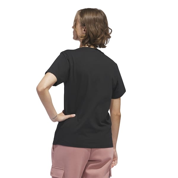 Vista 2 Camiseta Feminina adidas Manga Curta Gráfica Adidas PRETO