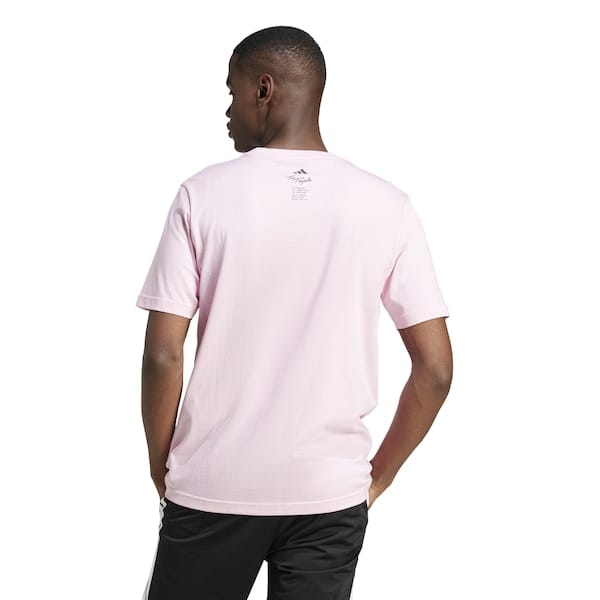 Vista 2 Camiseta Masculina adidas Manga Curta Gráfica Drink Adidas ROSA CLARO