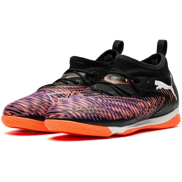 Vista 2 Chuteira Futsal Puma Future 8 Match Mid Júnior Puma PRETO