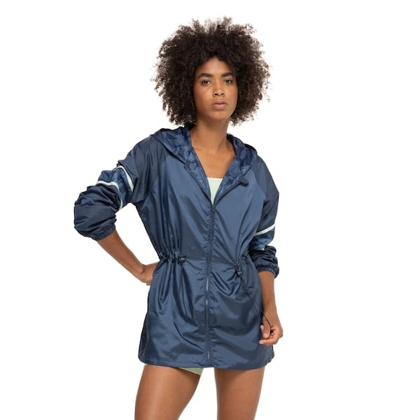 Vista principal Jaqueta Feminina Vivo Print Oxer AZUL ESCURO