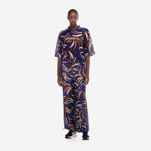 Vista principal Camisa Polo Farm Banana Inverno Tela Feminina FARM AZUL ESC/MARROM