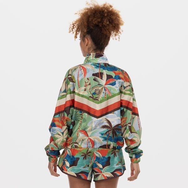 Vista 2 Jaqueta Nylon Bem Querer Bex Farm Feminina FARM VERDE/LARANJA