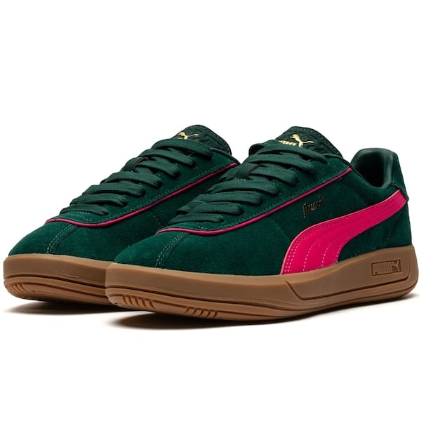 Vista 2 Tênis Puma Club Klassika SD Feminino Puma VERDE
