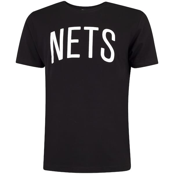 Camiseta do Brooklyn Nets NBA Masculina Manga Curta Estampada N796A