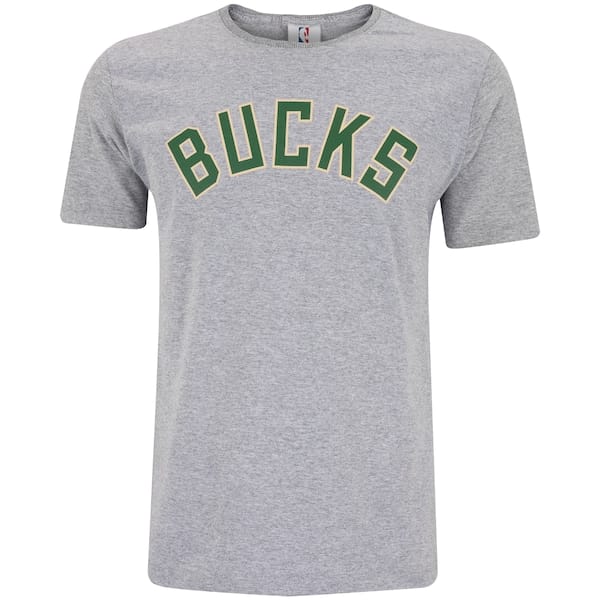 Camiseta do Milwaukee Bucks Masculina NBA Manga Curta Estampada N800