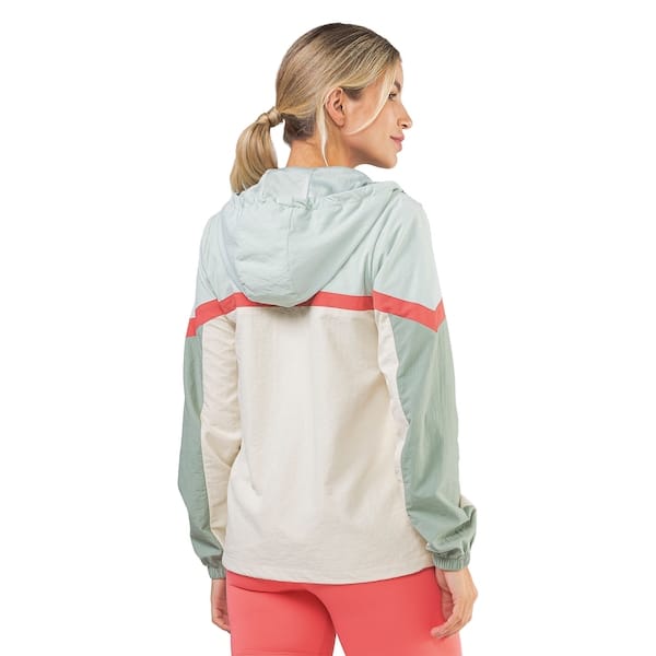 Vista 2 Jaqueta Feminina Recortes Forro Plana ASICS VERDE CLA/VERDE ESC