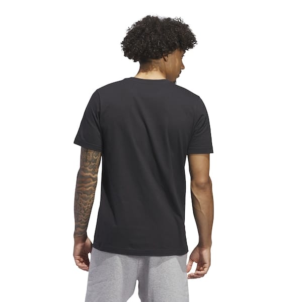 Vista 2 Camiseta Masculina adidas Manga Curta Gráfica Adidas PRETO